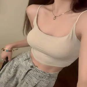 여성 DX50BU24 사계절 데일리 이너 캡내장 편안한 크롭 끈나시