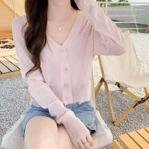 여성 WG58IL26 색감이 예쁜 파스텔 피부보호 얇은 여름 가디건