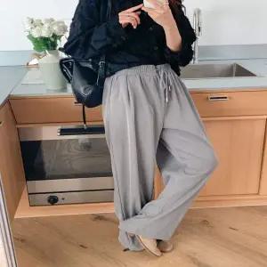 여성 IQ38CZ69 3컬러 세련된 허리밴딩 와이드핏 롱팬츠 긴바지