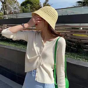 여자 WB55XS42 봄 나들이 주말 여행 간절기 골지 슬림 가디건