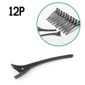 미용실 집게핀 핀컬핀 커트핀셋 앞머리 헤어핀 12P 핀컬핀 미용실집게핀