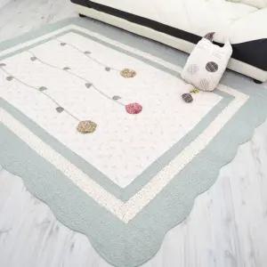 엣지 퀼트워싱 카페러그 매트 인테리어 거실 순면