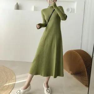 원피스 니트 빅사이즈 여성 하이넥
