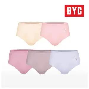 BYC 여성 맥시 5매입 삼각팬티 순면 빅사이즈 WCP5458