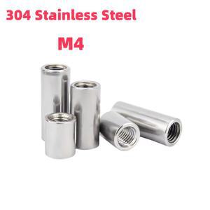 A2 스테인레스스틸 스레드 슬리브 로드 바 스터드 원형 커넥터 너트 M4