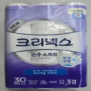 크리넥스 3겹 순수 소프트 천연펄프 롤화장지 583 (30m x 30롤) 1개