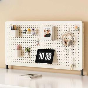 책상 타공판 파티션 철판 샤크팡 사무실 책상칸막이 미니파티션 스탠드형싱글보드20x40CM