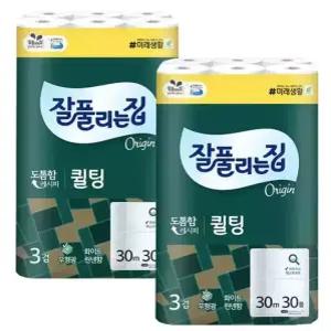 잘풀리는집 퀼팅 30m 30롤 2팩