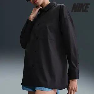 나이키 여성용 셔츠 /y2- HJ0716-010 / 우먼스 스포츠웨어 칠 포플린 루즈 긴팔 버튼