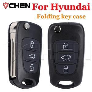 Yichen 교체 원격 자동차 키 쉘 3 BT 플립 접이식 케이스 현대 기아 K2 리오 피칸토 씨드 세라토 스포티지