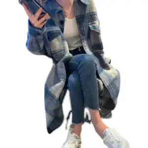 여성 빅체크롱셔츠 루스체크 셔츠 기모 린넨 울 겨울남방