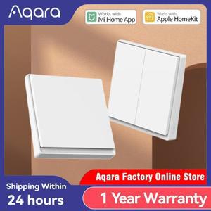 Aqara 스마트 벽 스위치 E1 ZigBee 3.0 Xiaomi Mi Home homekit 용 중립 없음 홈 무선 키 라이트 화재 와이