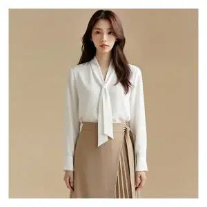 예쎄 브이넥 타이 롱슬리브 블라우스S3FBL008A 734796