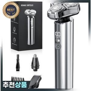 남성용 전기 면도기 3 블레이드 회전식 키트 교체용 브러시 트리머 헤드