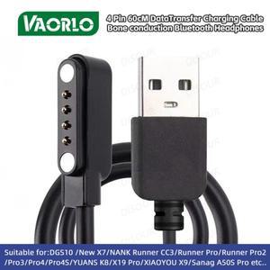 DGS10/ X7/Sanag 4 핀 60CM 골전도 Bluetooth 스포츠 수영 이어폰 DataTransfer 포함 용 자기 충전 케이블