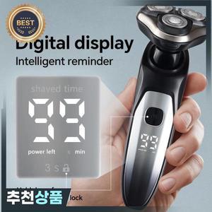 남성용 전기 면도기 USB 충전 기능이  회전식 무선 휴대용 여행용