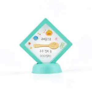 [타이니앤코] 순금 24K 코코 3.75g 금수저 골드바 액자 돌반지