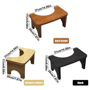 성인을 위한 튼튼한 휴대용 대나무 화장실 스쿼트 의자 넓고 안정적인 욕실 변기 사용하기 깨끗함 디자인