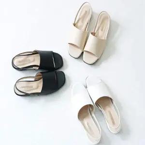 국내제작 IL800611 201 로우힐 토오픈 슬링백 샌들