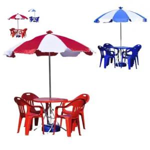 테라스 야외 테이블 소형 의자4개 베란다 파라솔 세트