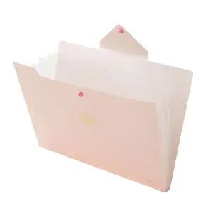 [콩심팥심]반투명 도큐먼트 파일 3p세트 5칸 핑크 인덱스화일 a4