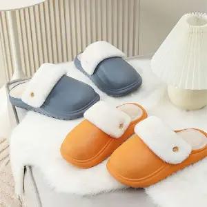탈부착 VO678712 미끄러움방지 귀여운 퍼 슬리퍼 방한 슬리퍼