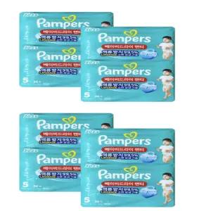 팸퍼스 베이비드라이 팬티 기저귀 공용 5단계 2박스 288매