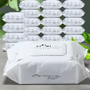 순한 아기 물티슈 신생아 아동 물티슈 100매 대용량 도톰한 캡형