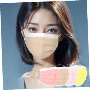 컬러 일회용 마스크 비말차단 숨쉬기 편한 부직포 위생 호흡기 보호 얼굴 착용