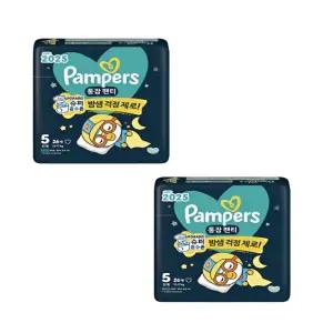 팸퍼스 통잠팬티 기저귀 5단계 104매