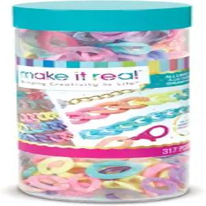 메이크 잇 리얼 올 링크드 팔찌 만들기 키트 - 8-12세 여아를 위한 DIY 참