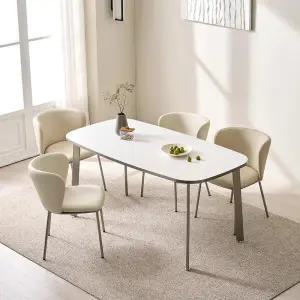 /마전동상회 타원형 식탁테이블 화이트 식탁 4인용 1200X750