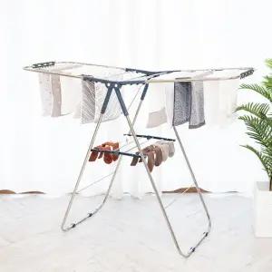 비노 스테인레스 빨래건조대 후크형 2단 L 업그레이드