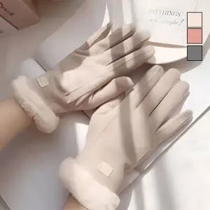 [하프클럽/]여자 방한 라이닝 세무 스마트 퍼 터치 장갑