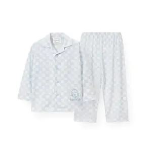 [갤러리아] [오르시떼] 아동 H204 마일드보더블루 긴소매 파자마 세트