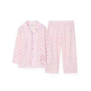 [갤러리아] [오르시떼] 아동 H205 마일드보더핑크 긴소매 파자마 세트