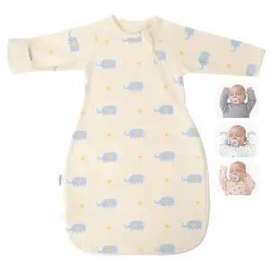 팔걸이와 소매가 0-3개월 된 프리미엄 소프트 코튼 트랜지션 스패들 백 미튼 커프스 양방향 지퍼 신생아용