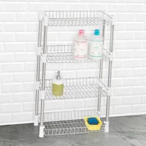 화장실 틈새 선반 4단 코너 스텐 욕실 다용도 선반 정리 스테인리스 주방용 조립식 조립 주방 사각 간편