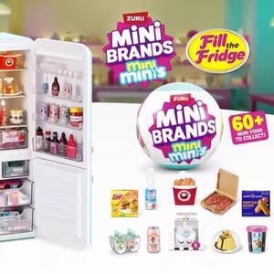 새로운 깜짝 인형 ZURU 미니 브랜드 볼 냉장고 미식가 시뮬레이션 장난감 세트 소녀 선물