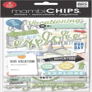 저와 저의 빅 디어 맘비칩스 칩보드 스티커 - 스크랩북 용품 휴가 테마 메탈릭 글리터 멀티 컬러 프로젝트