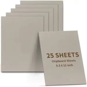 BESBEZOS 칩보드 시트 8.5인치 X 11인치 책 제본용 40PT(포인트) 25장 스크랩북 배송 삽입 및 배경 화면