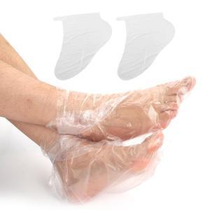 파라핀 목욕 스파 페디 및 신발 시험용 일회용 플라스틱 풋 커버 누수 방지 미끄럼 디자인 클리어