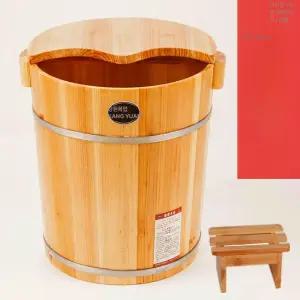 히노끼 족욕통 발 건식 나무 가정용 나무통 목욕 백향목 뚜껑