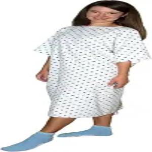 케어아웃핏 3팩 - 디럭스 데뮤어 프린트 병원 가운/병원 환자 가운(백 타이 화이트 포함)