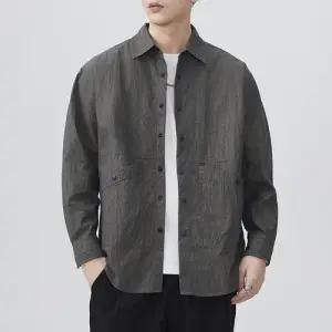 빈티지 캐주얼 남친 셔츠 솔리드 야상 봄가을 원픽1