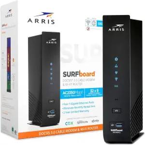 ARRIS (SBG7600AC2) - 케이블 모뎀 라우터 콤보 DOCSIS 3.0 및 AC2350 WiFi [공급업체에 호환성 확인]1Gbps