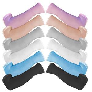 남성용 자외선 차단 팔 소매 6쌍 쿨링 커버 선 컴프레션 슬리브 멀티컬러