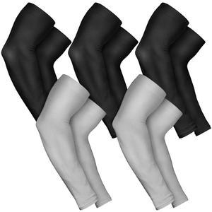 AURUZA 5쌍 남성용 팔 소매 여성용 컴프레션 쿨링 슬리브 커버 자외선 차단 기능