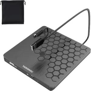 외부 CD/DVD 드라이브 0.5인치 초슬림 USB 3.0 Type-C DVD 플레이어 CD/DVD+/-RW 광학 노트북 데스크톱 Mac