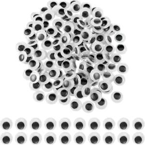 코비 400Pcs 구글리 아이즈 셀프 접착제 미니 공예품 인형 만들기 DIY 홀리데이 장식용 아이 스티커